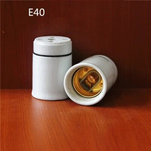 2x E40-Sockel, Lampenfassung, Porzellan, Keramik Fassung Light Socket, - Picture 1 of 4