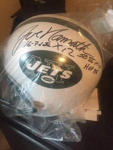Joe Namath Signed NY Jets Full Size Helmet *4 INSCRIPTIONS* L/E 5/12 N/M PSA/DNA - Picture 1 of 8