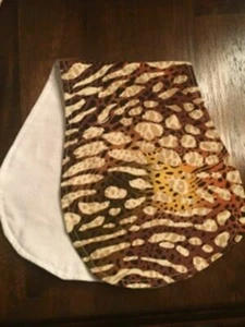 Handmade Burp Cloth Animal Print Set of 2 - Picture 1 of 1
