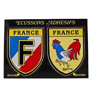 Calcomanía adhesiva postal escudos de armas bandera de Francia y Francia coche automóvil Francia - Imagen 1 de 2