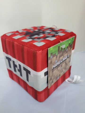 MINECRAFT 5" Microsoft Game Stuffed Animal Plush Foam TNT Block Cube Mojang Cover