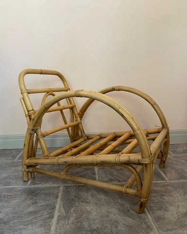 Vintage Mid-Century Rattan Arm Chair Cover