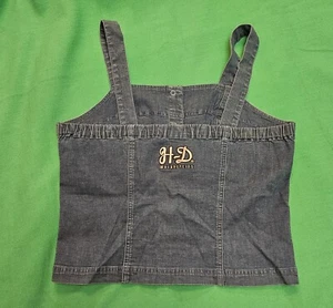 Vintage Harley-Davidson bestickt Logo Denim blau Jeans sexy Tank Top Damen Medium - Bild 1 von 19