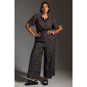 Anthropologie Somerset Paisley wide leg jumpsuit size small