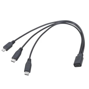 USB C Female to 2 Type-C & 5Pin USB Male Charging Cable Splitter Cable Portable - Picture 1 of 8