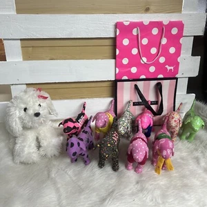 Lote de Peluche Victoria's Secret Rosa Perro y Molly 2004 Plus 2 Bolsas de Compras de Papel - Imagen 1 de 11