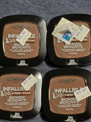 4 pack L’Oreal Infallible 24H Fresh Wear Bronzer Soft Matte Waterproof 550 DpDk - Image 1 of 4