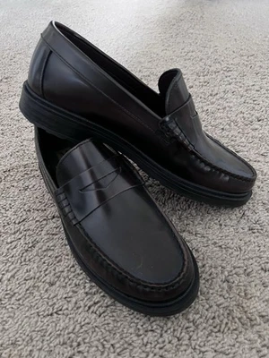 Bruno Magli Mello Men's Leather Penny Loafers, Bordeaux, Size US 10.5 - Image 1 of 4