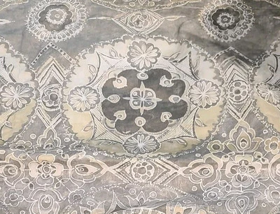 3 Pottery Barn Jacquelyn Medallion Standard Euro Pillow Shams Gray Multi - Image 1 of 4