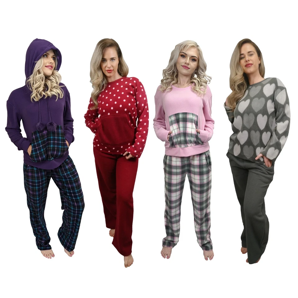 Pijama para mujer pijamas cálido acogedor suave polar ropa de dormir ropa de salón ajuste cómodo 12-22 Foto 1 de 4