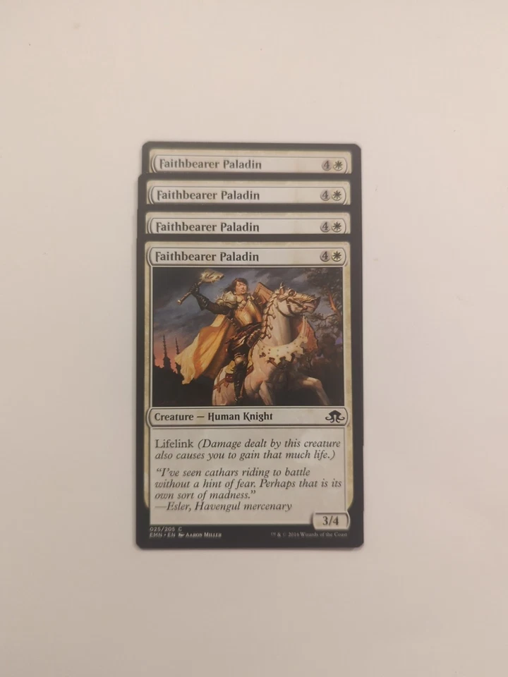 (4) Faithbearer Paladin *PLAYSET* Eldritch Moon Regular NM MTG - Image 1 of 1
