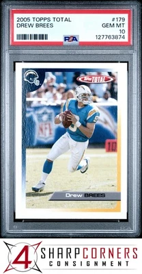 2005 TOPPS TOTAL #179 DREW BREES CHARGERS POP 2 PSA 10 - Image 1 of 2