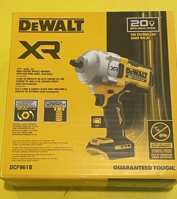 New DEWALT DCF961B 1/2" HIGH TORQUE Impact Wrench (1900 Ft/lbs) TOOL ONLY - Image 1 of 4