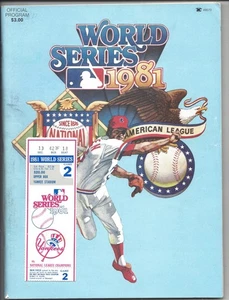 Programma baseball World Series 1981 Los Angeles Dodgers New York Yankees & BIGLIETTO - Foto 1 di 1