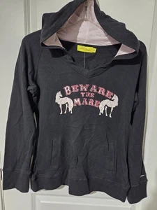 Jillaroo Niñas Jóvenes Sudadera con Capucha Talla 12 Caballos Ecuestre Negro Rosa Nueva - Imagen 1 de 9