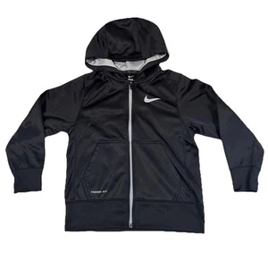 Nike Therma Fit Hooded Jacket Full Zip Youth Small Black - Picture 1 of 7