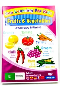 Fun Learning for Kids - Fruits & Vegetables -Kids DVD Series New - Picture 1 of 2