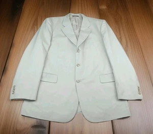 Cappotto sportivo Brooks Brothers kaki popeline 44 grande blazer 3 bottoni completamente foderato  - Foto 1 di 15