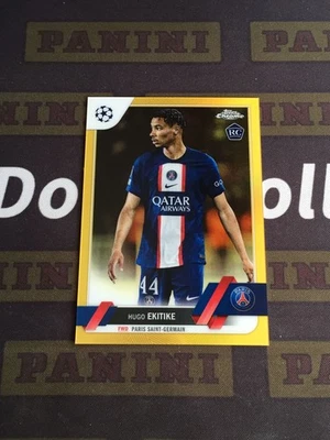 2022-23 Topps Chrome Hugo Ekitike Rookie RC Gold 35/50 France PSG Liverpool - Image 1 of 2