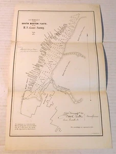 1847 CHART OF GUZZLES OF THE SOUTH BOSTON FLATS - Drainage Channels - Imagen 1 de 2