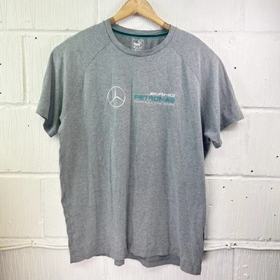 T-shirt homme Puma Mercedes AMG Petronas F1 Team gris XXL sport automobile course - Photo 1/4