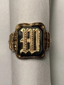 10kt Gold Ostby Barton Initial Ring"W" - Picture 1 of 13