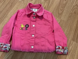 Garanimals Peanuts Snoopy Woodstock Pink Jacket Sz.Childs 4(26”Chest&11”long - Picture 1 of 5