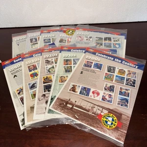 Stamp Collectors Celebrate the Century Collection Stamps Set of 10 New Sheets - Picture 1 of 3