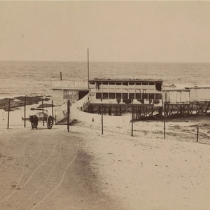 Unbekannt Fotografie Strandrestaurant in Iquique Chile historisch um 1885 - Picture 1 of 3
