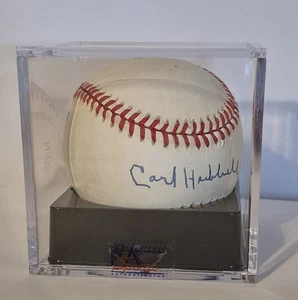 CARL HUBBELL Signed Autographed National League Baseball PSA Graded 8.5 Giants - Picture 1 of 4