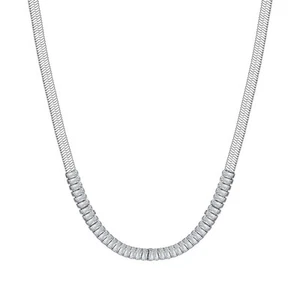 COLLANA LUCA BARRA DONNA IN ACCIAIO ZIRCONI BIANCHI - Foto 1 di 3