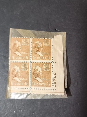 Scott #805 1 1/2Cc Plate block of Martha Washington M/NH 1938 - Image 1 of 2