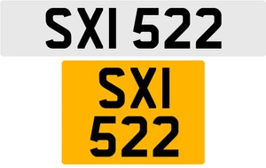 SXI 522 S 3x3 DATELESS PRIVATE NUMBER PLATE SAM SUE SAL SOF SEAN STU STEVE SIM - Picture 1 of 1