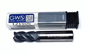 5/8" nACo Coated Carbide End Mill 5 Flute GSW Cutting Tools Variable Helix .09 R - Picture 1 of 4