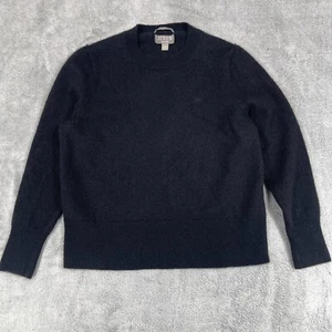 J.Crew Fleecepullover Damen Large grau Kaschmir Classic Fit Rundhals Pullover - Bild 1 von 12