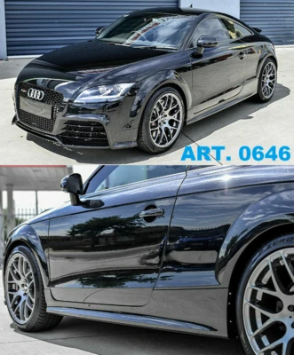 MINIGONNE LATERALI AUDI TT 8J 2006-2016 SOTTOPORTA STT RSTT LOOK ABS / PLASTIC - Immagine 1 di 4