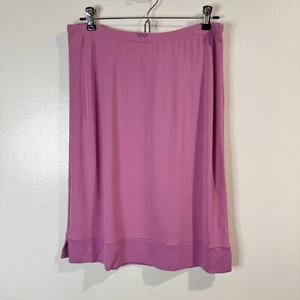 Vintage 90s Y2K Skirt BCBGMaxazria L Pink Barbie Stretch Knit USA Made Straight - Picture 1 of 8