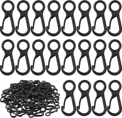 100 Pcs Lanyard Hook Plastic Lobster Clasp Mini Lanyard Snap Clip Hook Spring Ha - Image 1 of 4