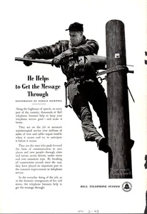 Norman Rockwell Bell Telephone System Advertisement 1949 - Picture 1 of 1
