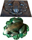 Concrete Mold Frog Gigant on Leaf Garden Accessories Stone ABC Plastic  A05-sm