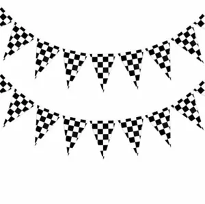 Car Racing Birthday Party Banner Karting Sports Bunting Flag Event Decoration - Picture 1 of 18