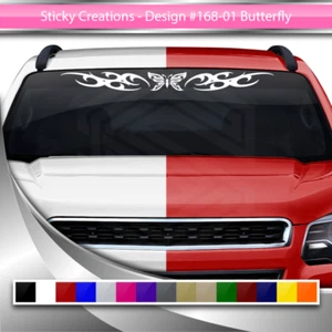168-01 BUTTERFLY Decal Sticker Windshield Window Vinyl Graphic Banner Butterfly - Picture 1 of 9