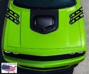 CHAINED Fender Hood Bar vinyl RACING STRIPES 4" Decals (Fits CHALLENGER) - Picture 1 of 17