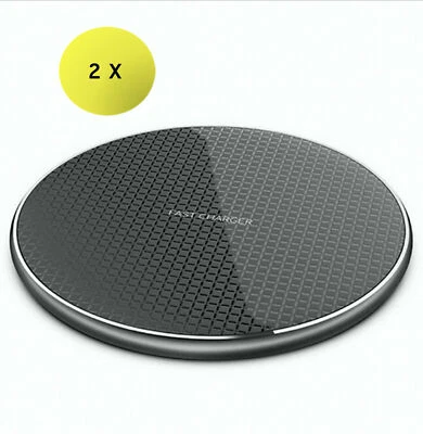 2x QI Wireless Charger Inductive Charging Dock Apple Charger IPHONE Samsung 10W - Image 1 of 4