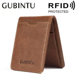 GUBINTU RFIDBlocking Slim Bifold Money Clip Wallet for Men - Picture 1 of 10