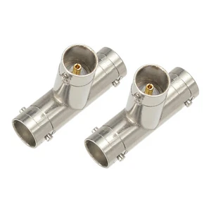 2x BNC Splitter Adapter 75Ohm Jack to Dual Female Splitter 1 in 2 Out for HD-SDI - Picture 1 of 7