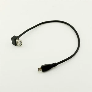 Micro 5 pin Male to USB 2.0 A Female Socket Angled Extension Adapter Cable 1FT - Picture 1 of 5