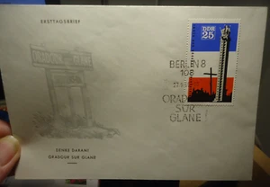 FDC DDR Berlin 27.9.1956 DENKE DARAN ORADOUR SUR GLANE - Bild 1 von 2