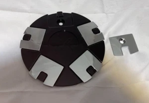 Starr Alloy Wheels Black Wheel Rim Center Cap Chrome Inlay 572-CAP LG1408-37 - Picture 1 of 2