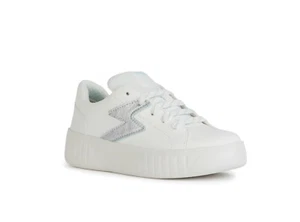 Geox Sneakers Ragazze J Mikiroshi in Bianco con Argento Nuova Stagione - Foto 1 di 5